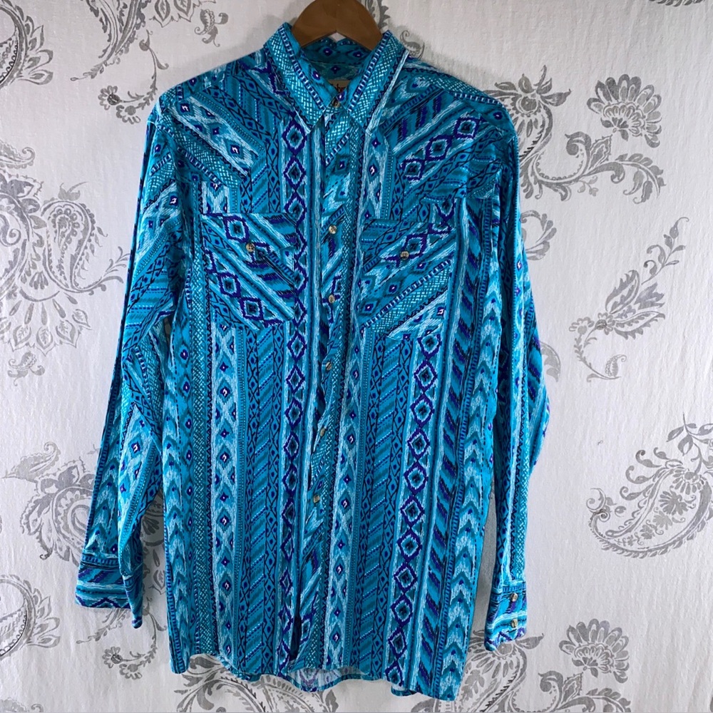 Vintage Saddlebrook Western‎ cowboy 
Long Sleeve Button Down Shirt
